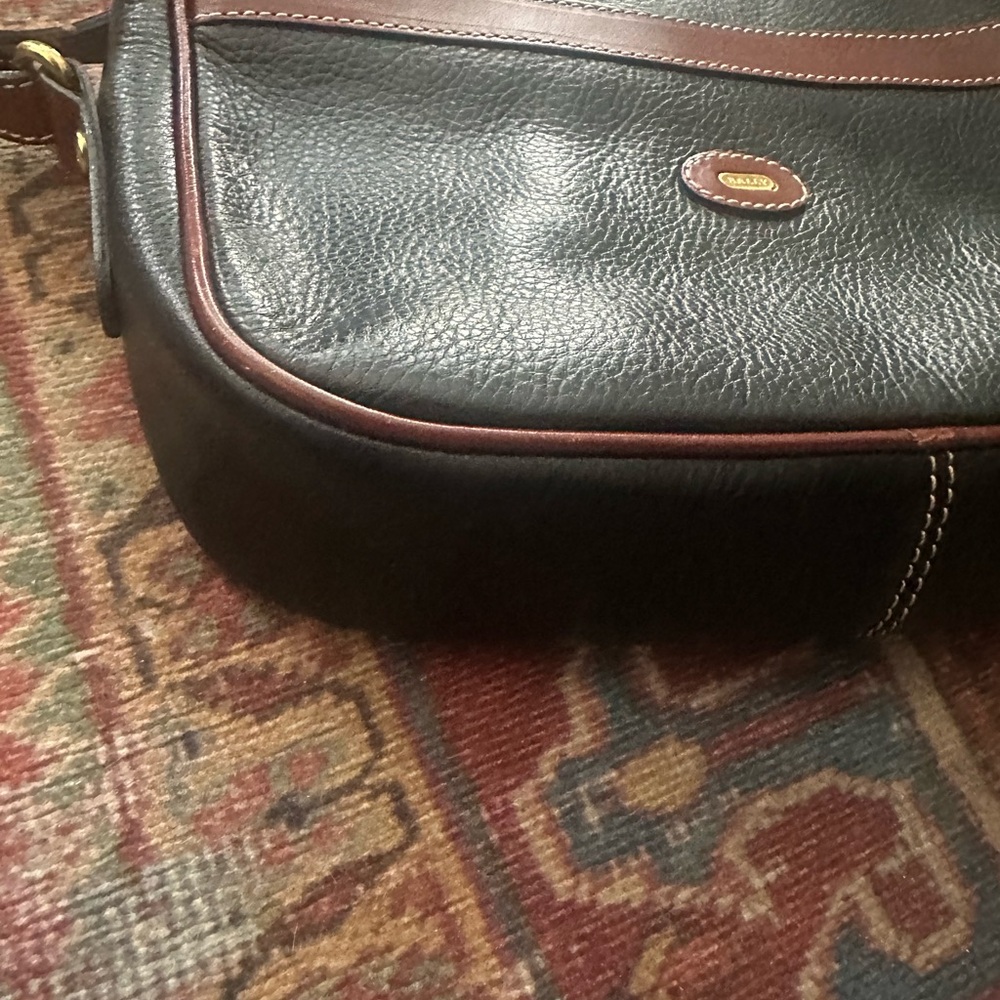 Classic Black and Brown Leather Crossbody Bag by Bally - Picture 4 of 9